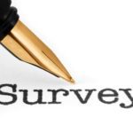 Fountain pen on survey