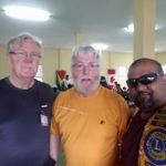 Kemptville Lions Alan Forbes and Rob Sentner, with Bartica Lions President Asim