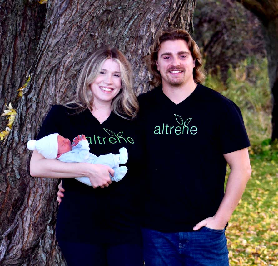 Thomas and Melissa of Altrene, along with their baby, Hendrik.